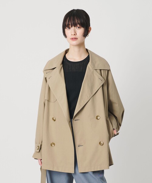 BEAUTY&YOUTH UNITED ARROWS（ビューティーアンドユースユナイテッドアローズ）の「コットンブレンド ミドルトレンチコート（トレンチコート・レディース・ベージュ/オフホワイト・S/M/XS）」の8枚目の写真