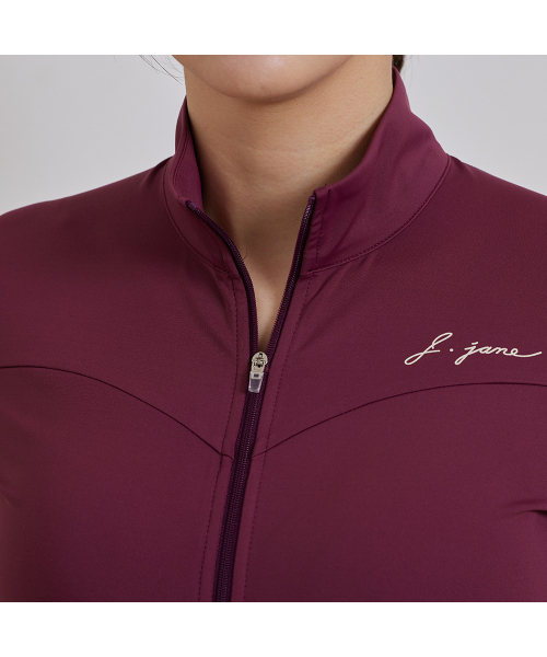 J.JANE(ジェイジェーン)の「オープンジッパークーリングTシャツ(ワイン)(その他トップス・レディース・ワイン・S/M/XS)」の4枚目の写真