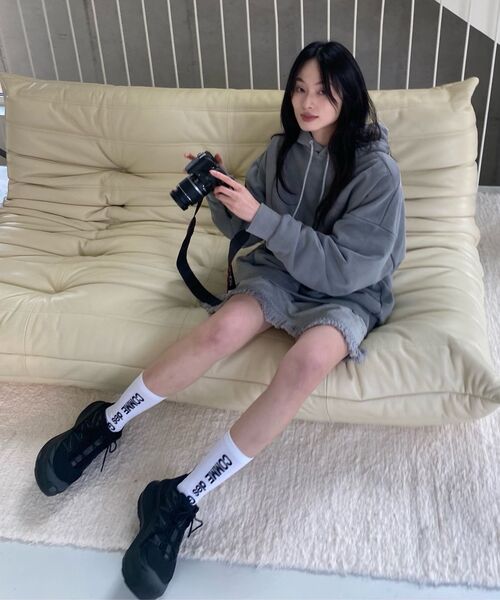 THE MILE（ザマイル）の「マニフェスザマイルスウェットフード[NAVY]（パーカー・メンズ・その他・S/M/L/XL）」の2枚目の写真