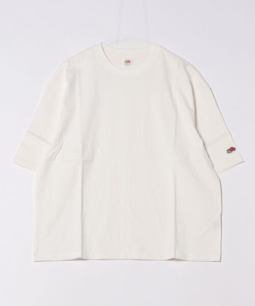 FRUIT OF THE LOOM（フルーツオブザルーム）の「【ST】【FRUIT OF THE LOOM】BIG 5分袖 Tシャツ（Tシャツ/カットソー・レディース・グレー/ホワイト/ブラック/オフホワイト・LARGE/MEDIUM/SMALL/X-LARGE）」の2枚目の写真