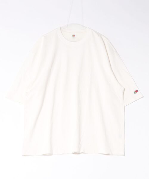 FRUIT OF THE LOOM（フルーツオブザルーム）の「【ST】【FRUIT OF THE LOOM】BIG 5分袖 Tシャツ（Tシャツ/カットソー・レディース・グレー/ホワイト/ブラック/オフホワイト・LARGE/MEDIUM/SMALL/X-LARGE）」の3枚目の写真