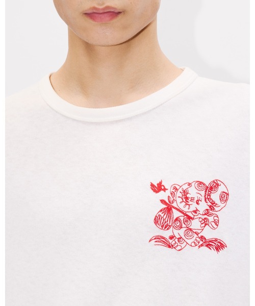 KENZO Cartoon' エンブロイダリー アウトライン Tシャツ イン コットン