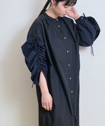ドロストスリーブシャツワンピ