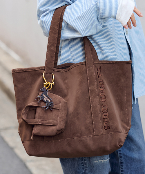 FRAMeWORK（フレームワーク）の「≪追加≫YA GOOD IDEAS GOOD NEWS BIG&MINI トートM　2（トートバッグ・レディース・モカ/ブラウン・FREE）」の7枚目の写真