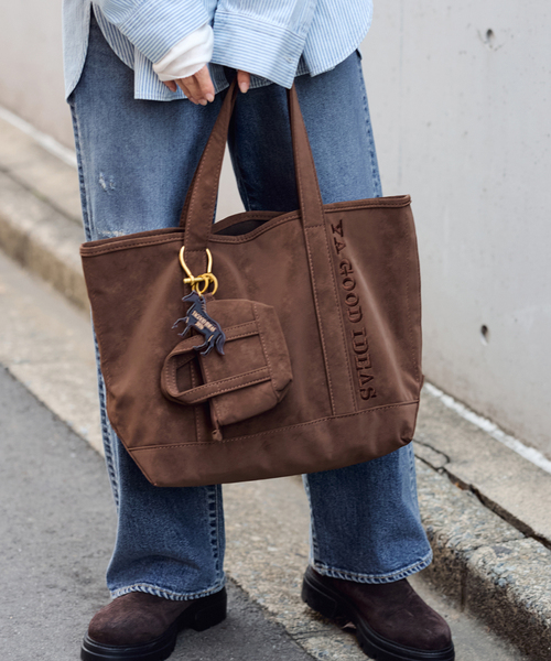 FRAMeWORK（フレームワーク）の「≪追加≫YA GOOD IDEAS GOOD NEWS BIG&MINI トートM　2（トートバッグ・レディース・モカ/ブラウン・FREE）」の10枚目の写真