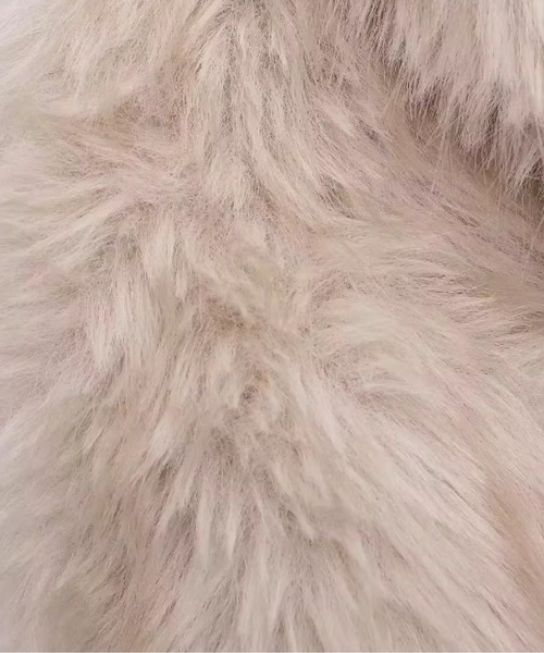 LA POMME petit(ラポミ・プチ)の「Cozy Faux Fur Zip Jacket(ムートンコート・レディース・アイボリー・LARGE/MEDIUM/SMALL/X-SMALL)」の3枚目の写真