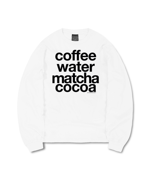 DURTの「FAV DRINKS LONG SLEEVE TEE (WHITE)(Tシャツ/カットソー・レディース・その他・SMALL/MEDIUM/LARGE/X-LARGE)」の1枚目の写真