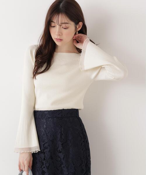PROPORTION BODY DRESSING（プロポーションボディドレッシング）の「＜ウォッシャブル/UVカット＞シアー切り替えボートネックニット / 1216170207（ニット/セーター・レディース・イエロー/パープル/ホワイト系その他/ブルー・MEDIUM/SMALL）」の11枚目の写真