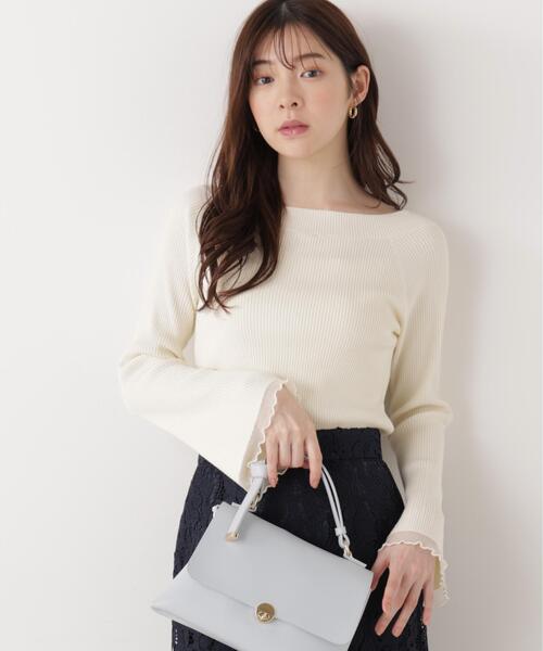 PROPORTION BODY DRESSING（プロポーションボディドレッシング）の「＜ウォッシャブル/UVカット＞シアー切り替えボートネックニット / 1216170207（ニット/セーター・レディース・イエロー/パープル/ホワイト系その他/ブルー・MEDIUM/SMALL）」の12枚目の写真