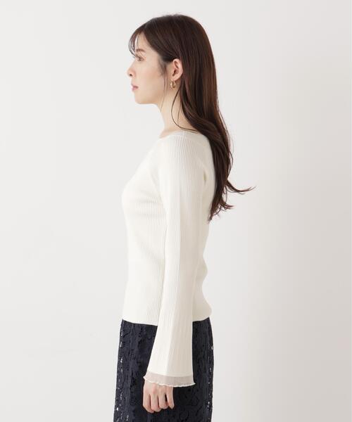 PROPORTION BODY DRESSING（プロポーションボディドレッシング）の「＜ウォッシャブル/UVカット＞シアー切り替えボートネックニット / 1216170207（ニット/セーター・レディース・イエロー/パープル/ホワイト系その他/ブルー・MEDIUM/SMALL）」の16枚目の写真