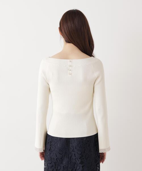 PROPORTION BODY DRESSING（プロポーションボディドレッシング）の「＜ウォッシャブル/UVカット＞シアー切り替えボートネックニット / 1216170207（ニット/セーター・レディース・イエロー/パープル/ホワイト系その他/ブルー・MEDIUM/SMALL）」の17枚目の写真