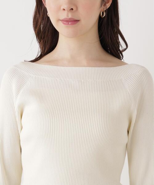 PROPORTION BODY DRESSING（プロポーションボディドレッシング）の「＜ウォッシャブル/UVカット＞シアー切り替えボートネックニット / 1216170207（ニット/セーター・レディース・イエロー/パープル/ホワイト系その他/ブルー・MEDIUM/SMALL）」の18枚目の写真
