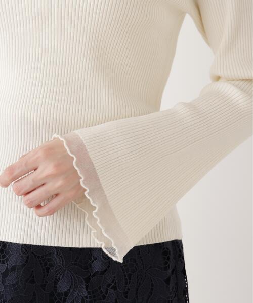 PROPORTION BODY DRESSING（プロポーションボディドレッシング）の「＜ウォッシャブル/UV＞シアー切り替えボートネックニット / 1216170207（ニット/セーター・レディース・イエロー/パープル/ホワイト系その他/ブルー・MEDIUM/SMALL）」の14枚目の写真