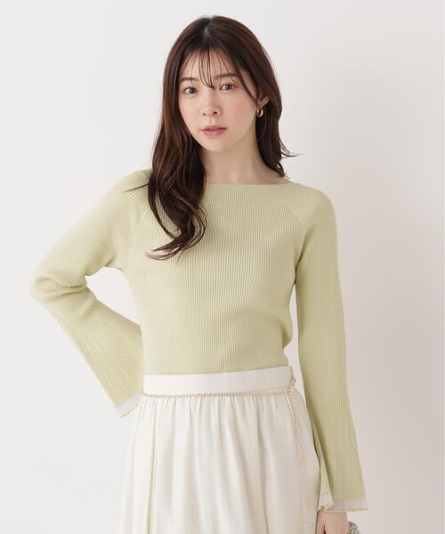 PROPORTION BODY DRESSING（プロポーションボディドレッシング）の「＜ウォッシャブル/UV＞シアー切り替えボートネックニット / 1216170207（ニット/セーター・レディース・イエロー/パープル/ホワイト系その他/ブルー・MEDIUM/SMALL）」の20枚目の写真