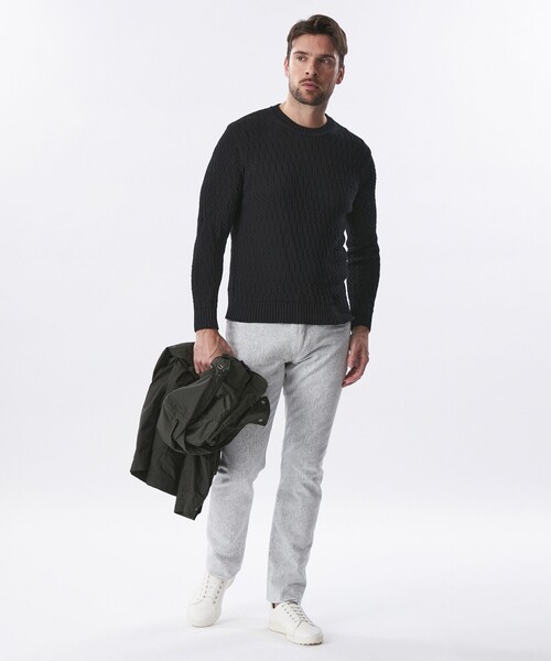 EPOCA UOMO(エポカウォモ)の「パイソンジャカードデニムパンツ(デニムパンツ・メンズ・ホワイト/チャコールグレー・46/48)」の3枚目の写真