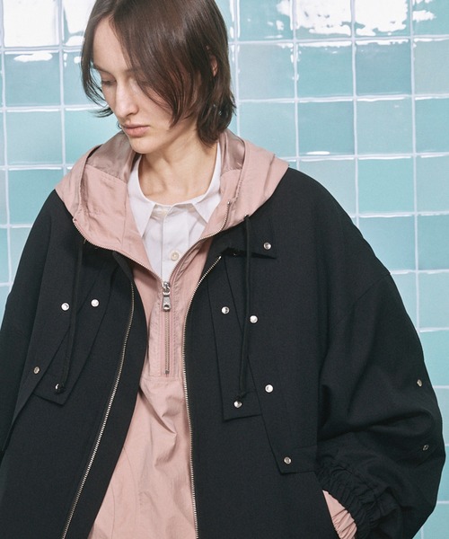 MAISON SPECIAL(メゾンスペシャル)の「《UNISEX》Yoke Rivets Prime-Over Blouson/ヨークリベットプライムオーバーブルゾン【MAISON SPECIAL/メゾンスペシャル】(ブルゾン・メンズ・ブラック/チャコールグレー・2/1/0)」の8枚目の写真