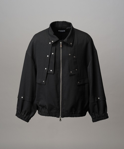 MAISON SPECIAL(メゾンスペシャル)の「《UNISEX》Yoke Rivets Prime-Over Blouson/ヨークリベットプライムオーバーブルゾン【MAISON SPECIAL/メゾンスペシャル】(ブルゾン・メンズ・ブラック/チャコールグレー・2/1/0)」の14枚目の写真