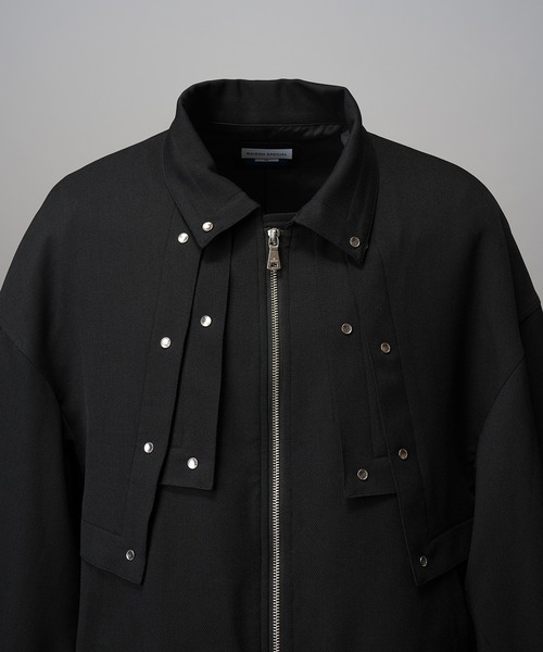 MAISON SPECIAL(メゾンスペシャル)の「《UNISEX》Yoke Rivets Prime-Over Blouson/ヨークリベットプライムオーバーブルゾン【MAISON SPECIAL/メゾンスペシャル】(ブルゾン・メンズ・ブラック/チャコールグレー・2/1/0)」の17枚目の写真