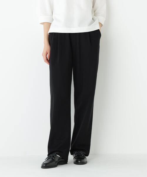 human woman（ヒューマンウーマン）の「◆ドビーストレッチリラックスストレートパンツ（その他パンツ・レディース・ブラック/ブラウン系その他・SMALL/MEDIUM）」の4枚目の写真