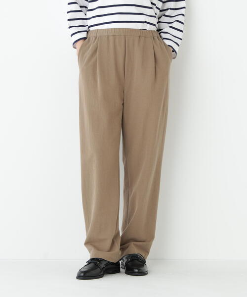 human woman（ヒューマンウーマン）の「◆ドビーストレッチリラックスストレートパンツ（その他パンツ・レディース・ブラック/ブラウン系その他・SMALL/MEDIUM）」の2枚目の写真