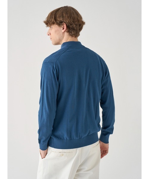JOHN SMEDLEY(ジョンスメドレー)の「Vネック長袖コットンニットカーディガン(カーディガン/ボレロ・メンズ・ブルー系その他3・L/M)」の5枚目の写真