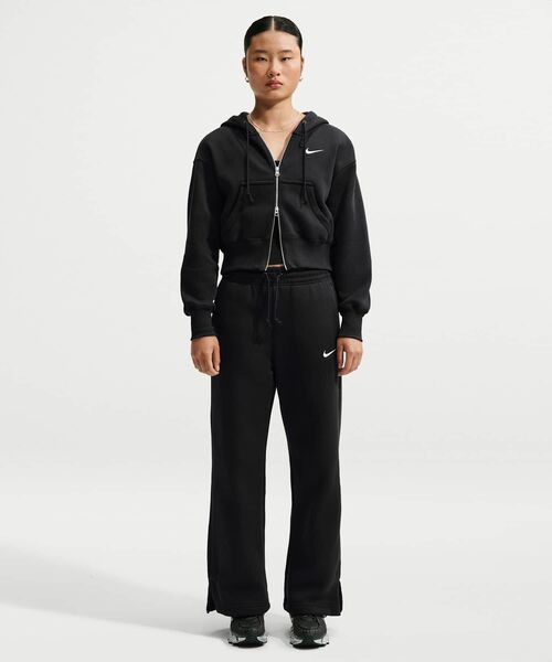 NIKE(ナイキ)の「ナイキ スポーツウェア フェニックス フリース ウィメンズ ルーズ フルジップ クロップド パーカー / Nike Sportswear Phoenix Fleece Women's Loose Full-Zip Cropped Hoodie HV2427-010 Black(パーカー・レディース・ブラック・XL/L/M/S/XS)」の4枚目の写真