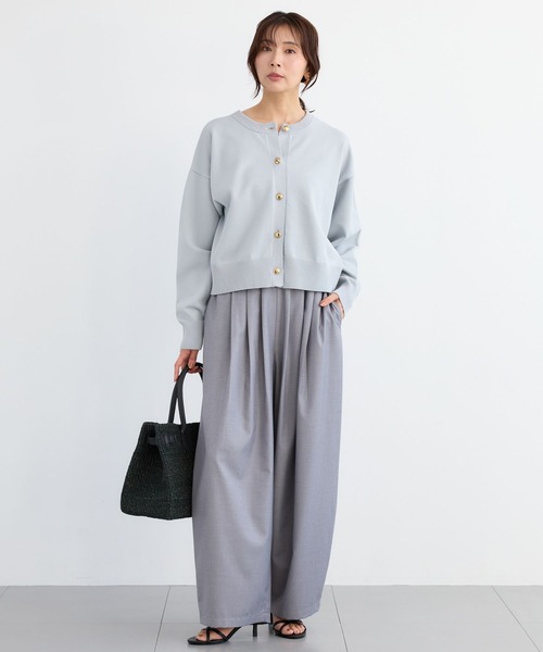 BARNYARDSTORM（バンヤードストーム）の「BARNYARDSTORM / ウエストボタンタタックパンツ / ハンドウォッシャブル（その他パンツ・レディース・ベージュ/グレー・S/M）」の11枚目の写真