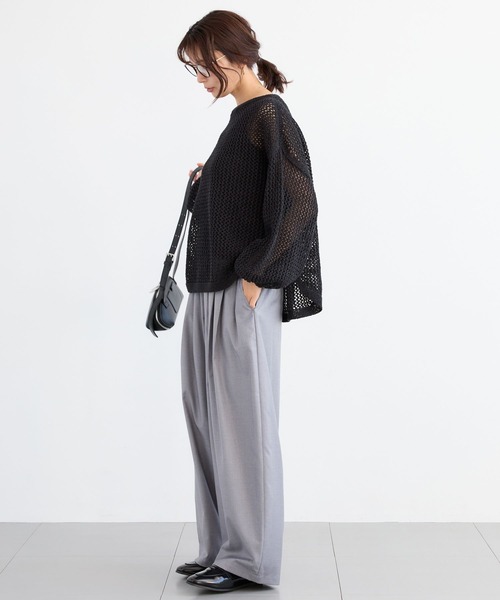 BARNYARDSTORM（バンヤードストーム）の「BARNYARDSTORM / ウエストボタンタタックパンツ / ハンドウォッシャブル（その他パンツ・レディース・ベージュ/グレー・S/M）」の14枚目の写真