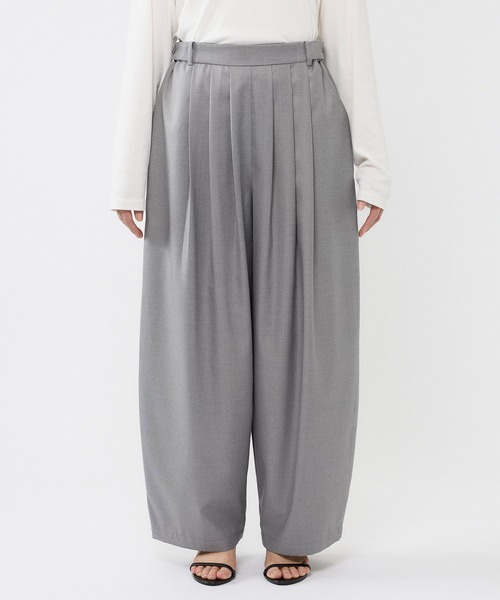 BARNYARDSTORM（バンヤードストーム）の「BARNYARDSTORM / ウエストボタンタタックパンツ / ハンドウォッシャブル（その他パンツ・レディース・ベージュ/グレー・S/M）」の15枚目の写真