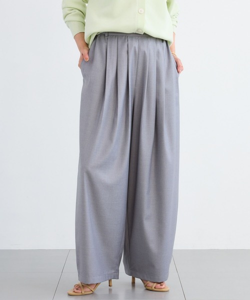 BARNYARDSTORM（バンヤードストーム）の「BARNYARDSTORM / ウエストボタンタタックパンツ / ハンドウォッシャブル（その他パンツ・レディース・ベージュ/グレー・S/M）」の8枚目の写真