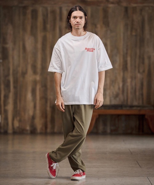 CAMBIO（カンビオ）の「mt10271- ビッグシルエットプリントT（Bonefire Feast） Tシャツ(CASD-177)（Tシャツ/カットソー・メンズ・ホワイト×ブルー/ホワイト×グリーン/ホワイト×レッド・XL/L/M/S）」の9枚目の写真