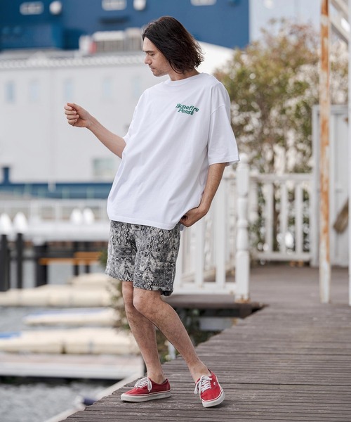 CAMBIO（カンビオ）の「mt10271- ビッグシルエットプリントT（Bonefire Feast） Tシャツ(CASD-177)（Tシャツ/カットソー・メンズ・ホワイト×ブルー/ホワイト×グリーン/ホワイト×レッド・XL/L/M/S）」の19枚目の写真