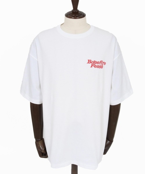 CAMBIO（カンビオ）の「mt10271- ビッグシルエットプリントT（Bonefire Feast） Tシャツ(CASD-177)（Tシャツ/カットソー・メンズ・ホワイト×ブルー/ホワイト×グリーン/ホワイト×レッド・XL/L/M/S）」の21枚目の写真