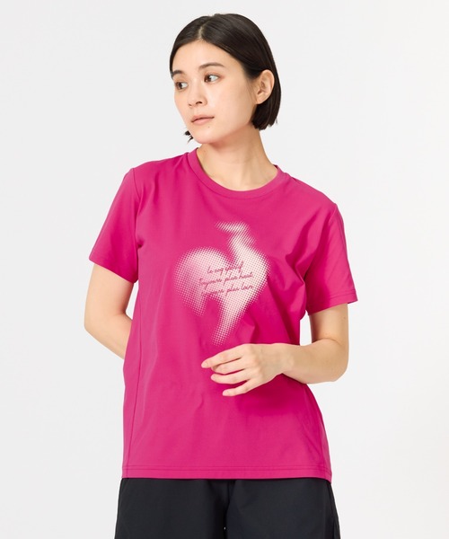 le coq sportif(ルコックスポルティフ)の「ルコックスポルティフ ヘランカ半袖Tシャツ(Tシャツ/カットソー・レディース・ネイビー/ホワイト/ローズ/ブルー・M/L/XL)」の4枚目の写真