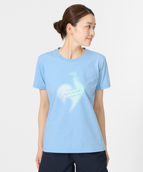 le coq sportif(ルコックスポルティフ)の「ルコックスポルティフ ヘランカ半袖Tシャツ(Tシャツ/カットソー・レディース・ネイビー/ホワイト/ローズ/ブルー・M/L/XL)」の1枚目の写真