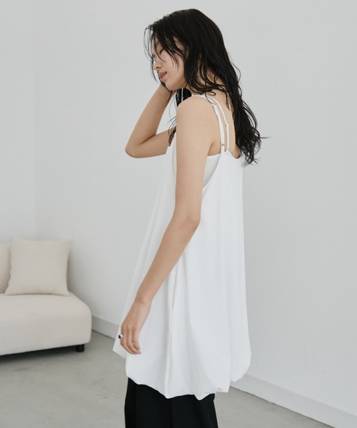 DRWCYS（ドロシーズ）の「バルーンキャミチュニック（キャミソール・レディース・ホワイト/ブラック・FREE）」の6枚目の写真