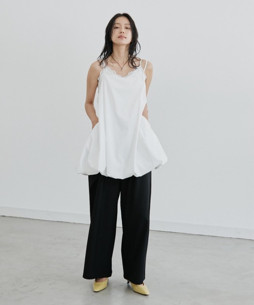 DRWCYS（ドロシーズ）の「バルーンキャミチュニック（キャミソール・レディース・ホワイト/ブラック・FREE）」の12枚目の写真