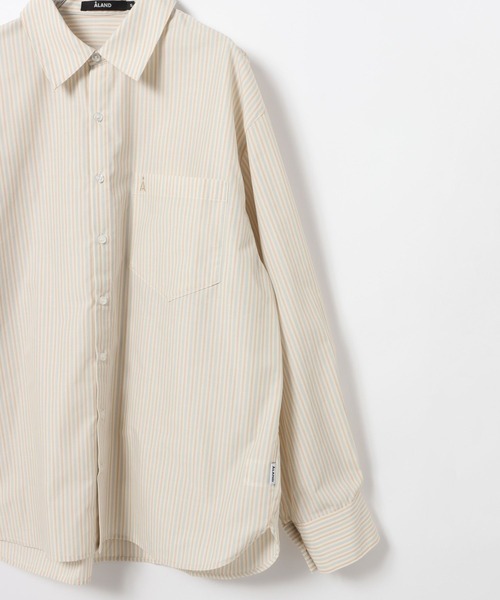 ALAND（エーランド）の「【UNISEX】ALAND／ボリュームBIGシャツ（シャツ/ブラウス・レディース・ブルー/オフホワイト/ベージュ/ライトブルー・LARGE/SMALL）」の21枚目の写真