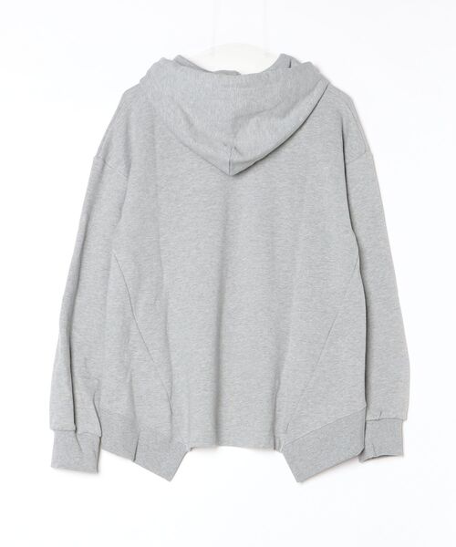 DOUBLE STANDARD CLOTHING（ダブルスタンダードクロージング）の「Dロゴワッペン 裏毛フーディー（パーカー・レディース・トップグレー/ブラック・FREE）」の3枚目の写真