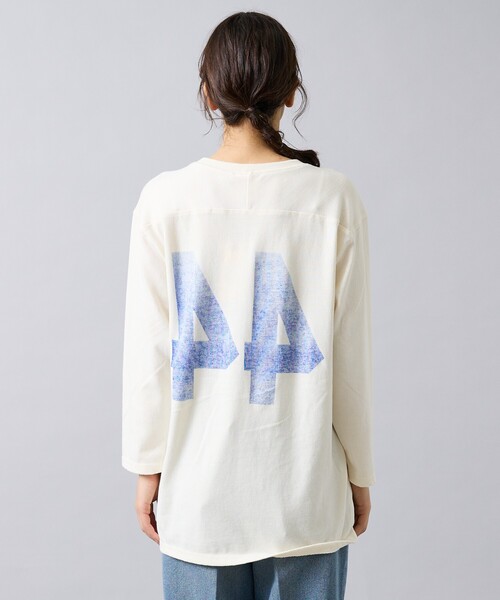 DEUS EX MACHINA(デウスエクスマキナ)の「【Deus Ex Machina / デウスエクスマキナ】 Futile Effort Jersey ナンバリング 長袖Tシャツ/ ユニセックス(Tシャツ/カットソー・メンズ・バイオレット/アイボリー・S/M)」の7枚目の写真