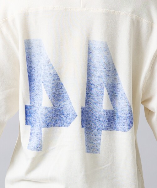 DEUS EX MACHINA(デウスエクスマキナ)の「【Deus Ex Machina / デウスエクスマキナ】 Futile Effort Jersey ナンバリング 長袖Tシャツ/ ユニセックス(Tシャツ/カットソー・メンズ・バイオレット/アイボリー・S/M)」の8枚目の写真