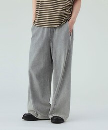 BEAMS HEART | 【6/18値下げ】コットン天竺 フェード ワイドストレート パンツ(その他パンツ)