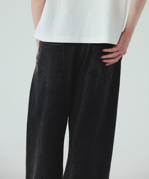 BEAMS HEART(ビームスハート)の「【7/16値下げ】コットン天竺 フェード ワイドストレート パンツ(その他パンツ・メンズ・グレー/ブラック・SMALL/LARGE/MEDIUM)」の5枚目の写真