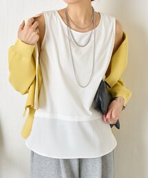 Jena espace merveilleux | 【着回し力◎/レイヤードに活躍】裾ツイルタンクトップ(Tシャツ/カットソー)