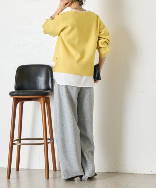 Jena espace merveilleux(ジェナ エスパスメルヴェイユ)の「【着回し力◎/レイヤードに活躍】裾ツイルタンクトップ(Tシャツ/カットソー・レディース・オフホワイト/ブラック・FREE)」の5枚目の写真