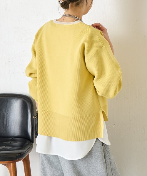 Jena espace merveilleux(ジェナ エスパスメルヴェイユ)の「【着回し力◎/レイヤードに活躍】裾ツイルタンクトップ(Tシャツ/カットソー・レディース・オフホワイト/ブラック・FREE)」の9枚目の写真