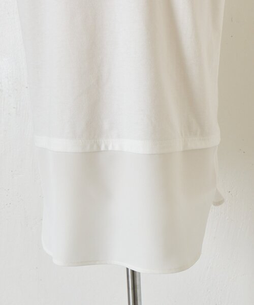 Jena espace merveilleux(ジェナ エスパスメルヴェイユ)の「【着回し力◎/レイヤードに活躍】裾ツイルタンクトップ(Tシャツ/カットソー・レディース・オフホワイト/ブラック・FREE)」の16枚目の写真