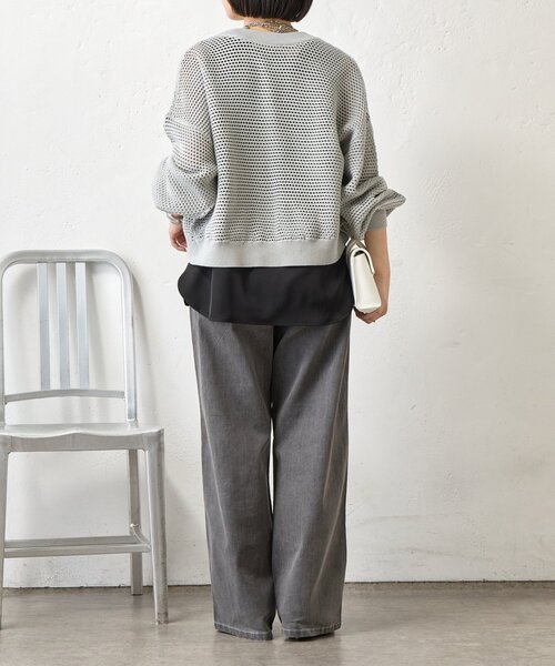 Jena espace merveilleux(ジェナ エスパスメルヴェイユ)の「【着回し力◎/レイヤードに活躍】裾ツイルタンクトップ(Tシャツ/カットソー・レディース・オフホワイト/ブラック・FREE)」の20枚目の写真