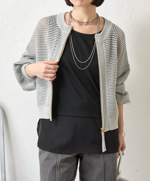 Jena espace merveilleux(ジェナ エスパスメルヴェイユ)の「【着回し力◎/レイヤードに活躍】裾ツイルタンクトップ(Tシャツ/カットソー・レディース・オフホワイト/ブラック・FREE)」の22枚目の写真