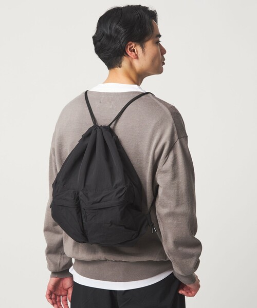 green label relaxing(グリーンレーベルリラクシング)の「【別注】<fellowww>GLR 2WAY ナップサック ショルダーバッグ(ショルダーバッグ・メンズ・ブラック/ナチュラル・FREE)」の3枚目の写真